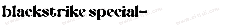 blackstrike special字体转换